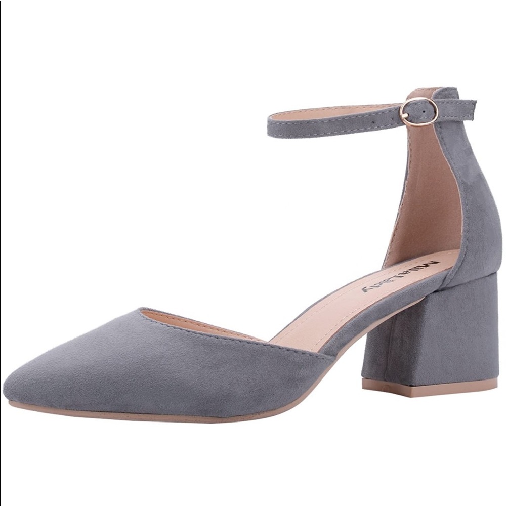 Mila Lady Novia Heel D'Orsay Dress Pump - Dove Gray / US 7.5 - Brand New In Box
